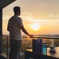 Hooked Azure by Rue Broca 100ml EDP bottle and box balcony sunrise men fragrance Malaysia